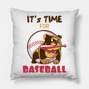 Baseball bulldog, batter Pillow