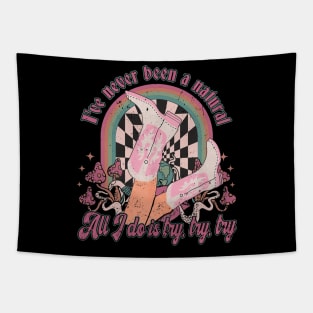 Graphic Vintage I've Never Been A Natural Funny Gifts Tapestry