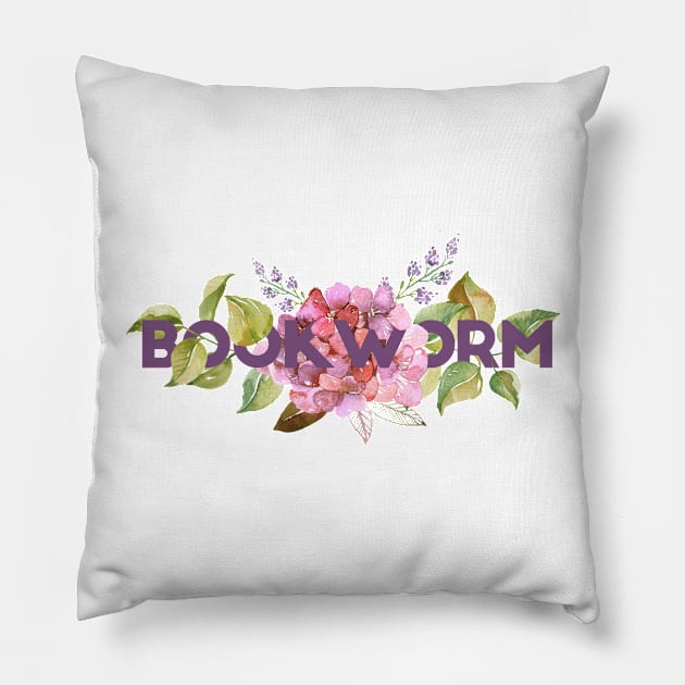 Floral BOOKWORM Pillow by literarylifestylecompany