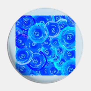 Blue Roses Pin