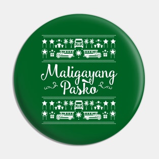 Maligayang Pasko Green Version Pin