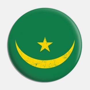 Mauritania / Vintage Look African Pride Flag Design Pin