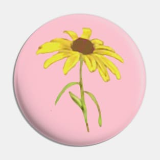 Yellow Wild Flower Pin