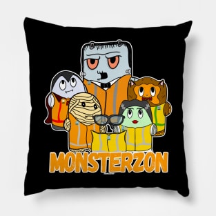 Swagazon Monsters Mummy Frankenstein Dracula Monsterzon Halloween Pillow