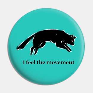 Black cat the movement Pin