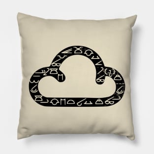 Retro cloud symbols Pillow