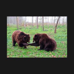 Bears Playing in the Forest T-Shirt