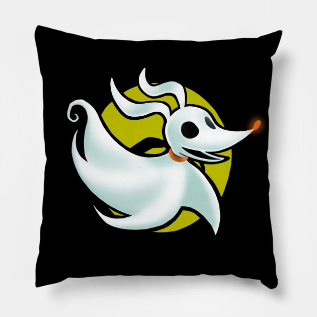 Midnight Ghost Dog - Halloween Good Boy - Cute Pet Pillow by BlancaVidal