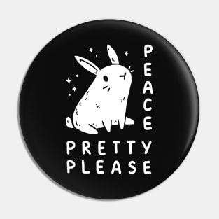 cute bunny rabbit saying peace pretty please Pin