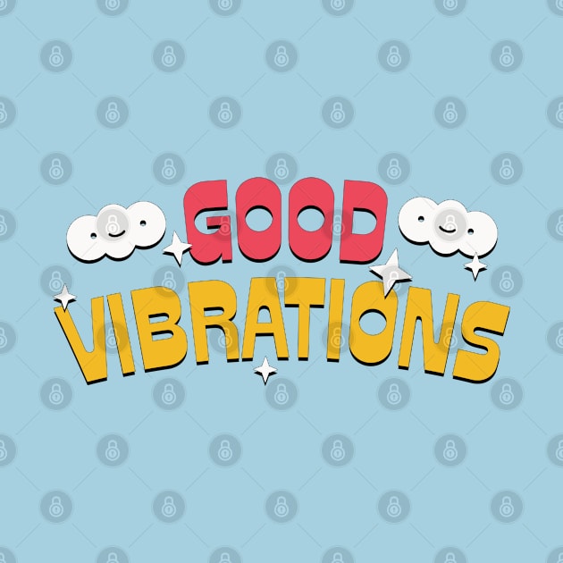 * Good Vibes * Retro Style Typography Design by DankFutura