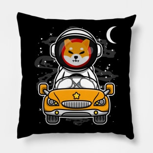 Astronaut Car Shiba Inu Coin To The Moon Crypto Token Shib Army Cryptocurrency Wallet HODL Birthday Gift For Men Women Pillow