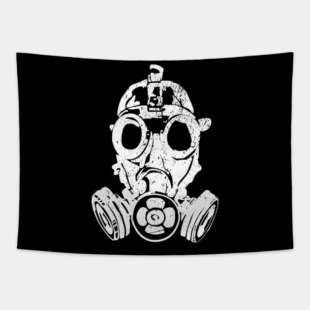 Gas Mask Tapestry by Oolong