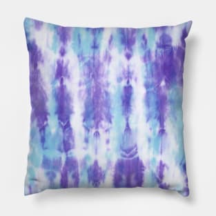 Purple and Blue Tie-Dye Pattern Pillow