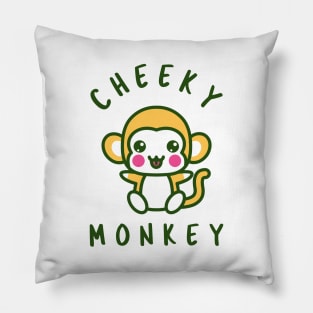 cheeky monkey Pillow