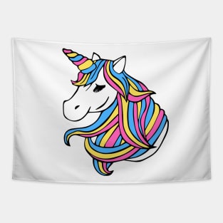 Pansexual Flag Unicorn Tapestry