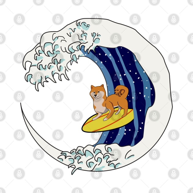 The Great Wave Surfin Shib by TowaCat