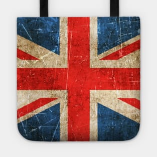 Vintage Aged and Scratched British Flag Tote