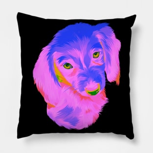 dog in pop art Pillow
