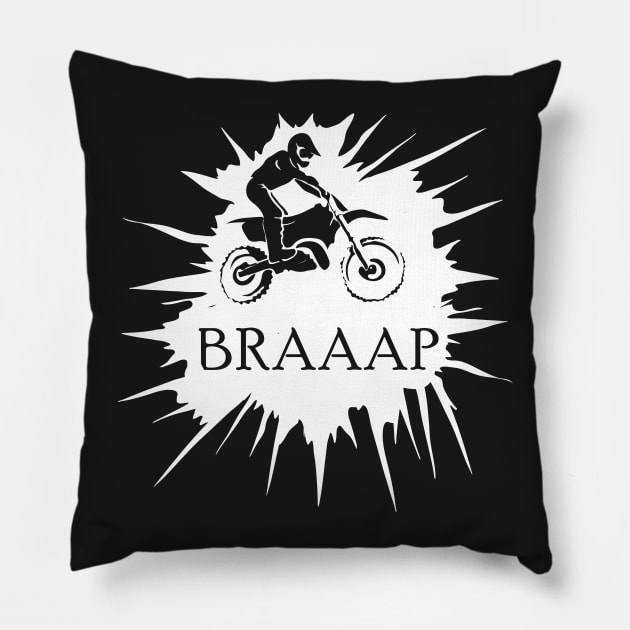 Braaap Splash Pillow by Dirt Bike Gear