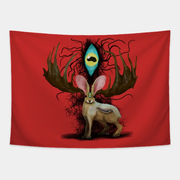 Jackalope Tapestry by Cave Dweller Collective