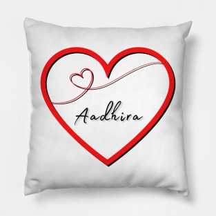 AADHIRA Name in Heart Pillow