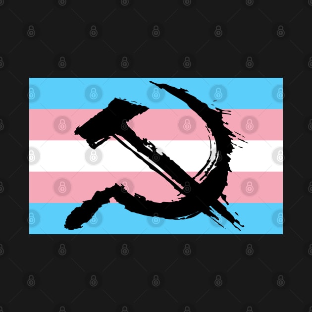 Painted Communist Trans Flag| Transgender| LGBTQ+| Don't Say Gay Bill by RevolutionToday