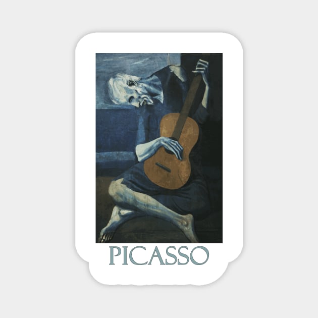 The Blind Guitarist (1904-05) by Pablo Picasso Magnet by Naves