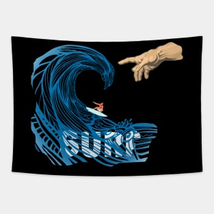 Surf Creation Michelangelo Big Blue Wave Tapestry