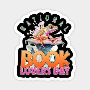 National Book Lovers Day Frog Magnet