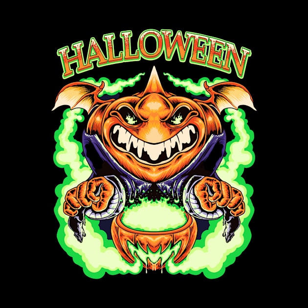 Halloween pumpkin monster by drydenshops
