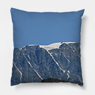 Snowy Mountain Ridge Alpine Landscape Pillow