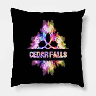 Cedar falls Tie Dye Watercolor Gift Souvenir Pillow