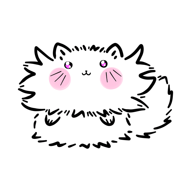 Absurdly Fluffy Cat by saradaboru