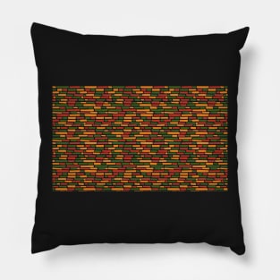 Rasta stripes pet bandana Pillow