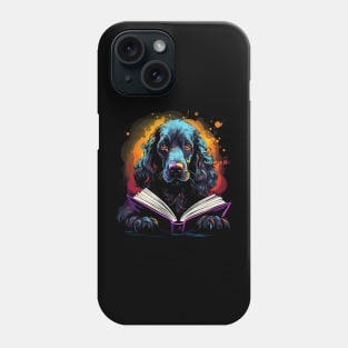 Field Spaniel Reads Book Phone Case