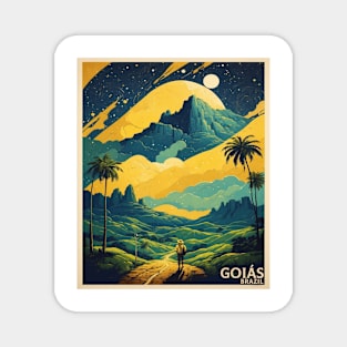 Goias Brazil Starry Night Vintage Tourism Travel Poster Magnet