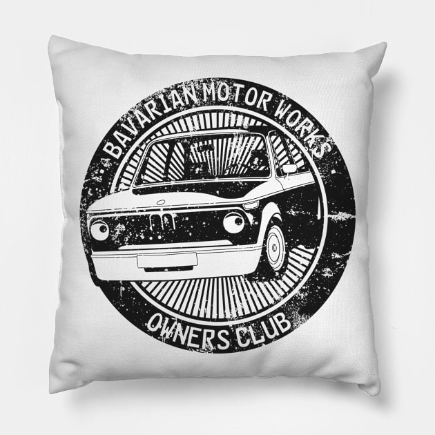 Bavarian Motor Works BMW Fans Pillow by mufflebox