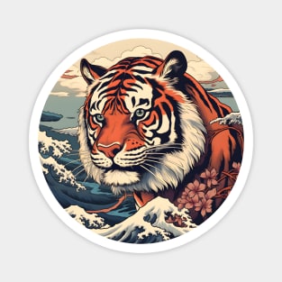 Ukiyo-e tiger Japan Magnet