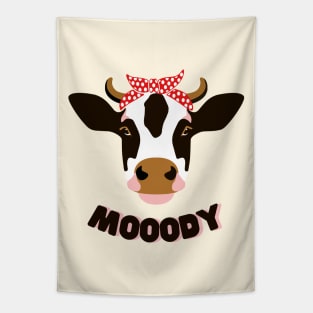 Moody cow Tapestry
