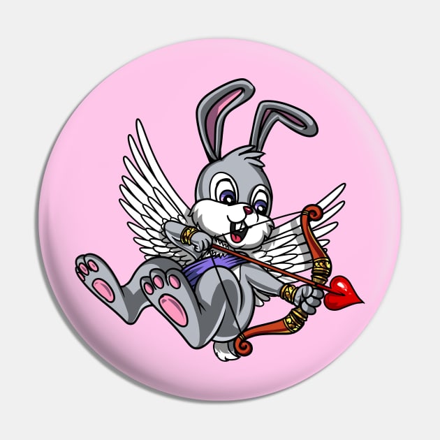 Rabbit Cupid Pin by underheaven
