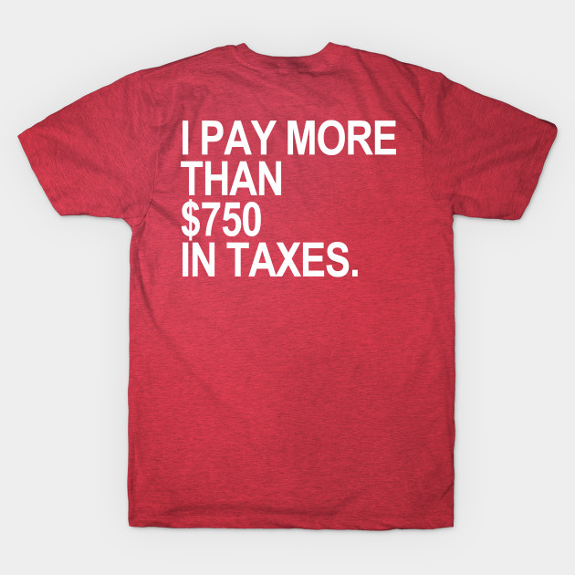 Disover I Pay More than $750! - DBLE sided T - I Pay More Than 750 In Taxes - T-Shirt