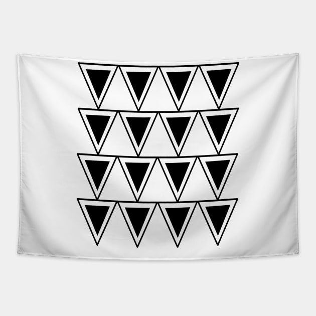 Black triangle pattern Tapestry by RAK20