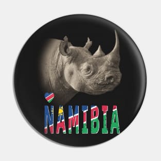 Love Namibia Black Rhino Pin