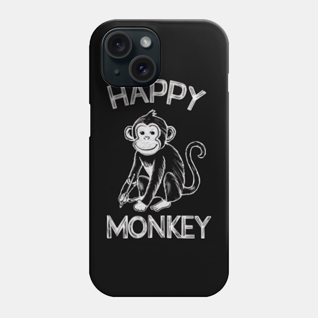 Happy Monkey Phone Case by TshirtMA