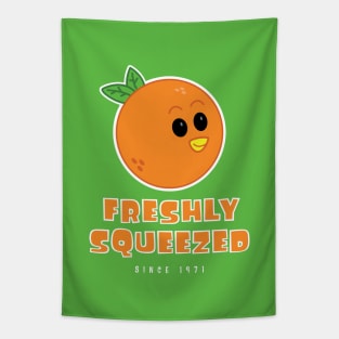 Freshly Squeezed Orange Bird Tapestry