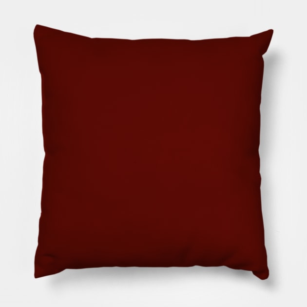 Garnet Red, Solid Red Pillow by Gsallicat