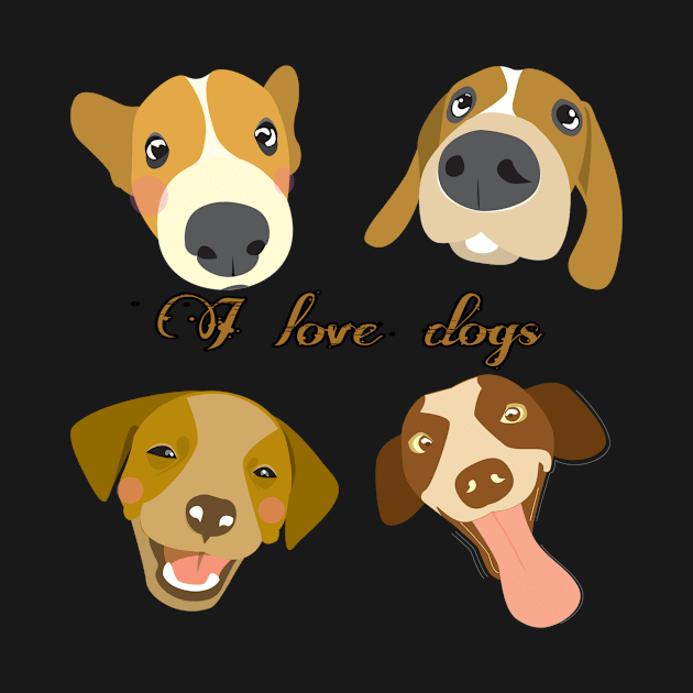 I love dogs by teedesign20