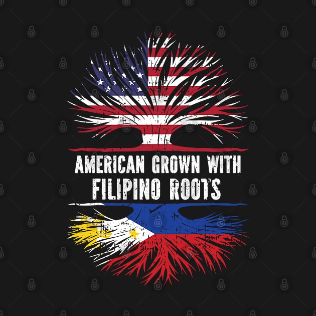 American Grown with Philippine Roots USA Flag by silvercoin