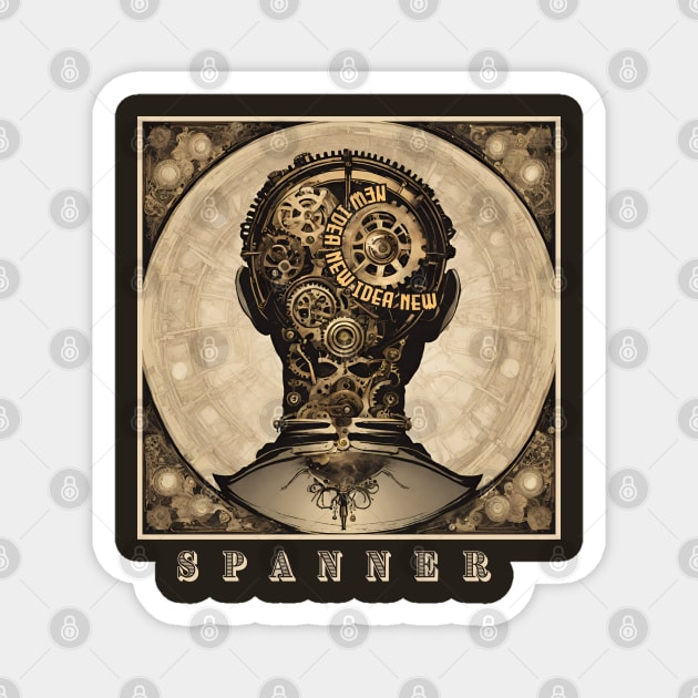 Steampunk | Spanner In The Works | How Change Happens | Gears Magnet by JENXTEES