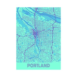 Portland - United States Galaxy City Map T-Shirt